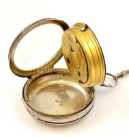 cca 1890 Read  & Son, Coventry jelzett zsebóra. Kulcsos, háromfelé nyitható, hibátlan számlappal...