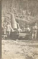 Első világháborús K.u.K. ágyú katonákkal / WWI K.u.K. military cannon with soldiers, photo