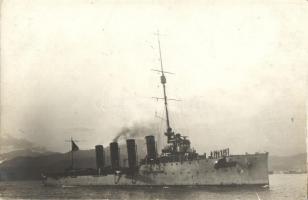 Meglőtt SMS Saida az Osztrák-Magyar Monarchia Helgoland-osztályú gyorscirkálója / Kriegsmarine Rapidkreuzer, shot cruiser