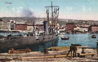 SMS Satellit, Osztrák-Magyar Satellit-osztályú torpedóhajó (őrhajó) a fiumei kikötőben / K.u.K. Kriegsmarine, torpedo boat in Fiume