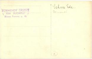 Scherz Ede, az első rádiós bemondó. Körmendy László felvétele / First Hungarian radio announcer, pho...