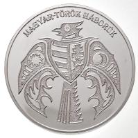 DN "Magyar-Török Háborúk" ezüstözött Cu-Ni emlékérem sorozat dísztokban, benne "Mohác...