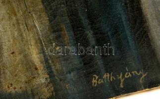 Batthány jelzéssel: Éjszakai látomás. Olaj, vászon, sérült, 60×51 cm