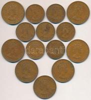 Kelet-Karibi Államok / Brit Karibi Területek 1955-1965. 1c Br (7x) + 2c Br (7x) T:2
East Caribbean ...