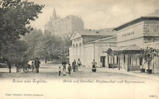 Teplice, Teplitz-Schönau; Stephansbad, Steinbad, Gymnasium / spas, grammar school