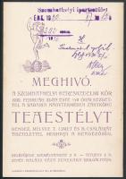 cca 1930 3 db meghívó táncmulatságra