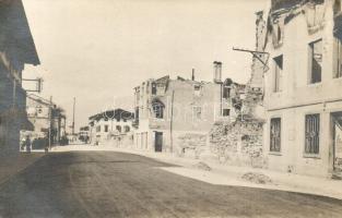 1918 Palmanova, WWI destroyed building ruins, photo