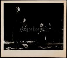 cca 1970 Színházi előadás fotója, Pécs, kartonra kasírozva, 24x30 cm.