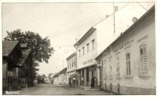 1941 Belatinc, Beltinci; Hranilnica in Posojilnica r.z.m.z. / Osterc Peter üzlete, Takarékpénztár és Hitelbank / savings bank, shop, street view (EK)