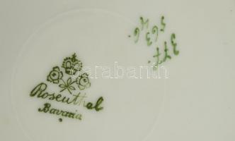 Rosenthal tál ( 2db) süteményes tányér (4 db), kopott, jelzett, d:15,5 cm,  d:26 cm