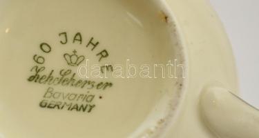 Bavaria Zeh Scherzer teáscsésze és alj (4db), kopott egyiken lepattanással, jelzett