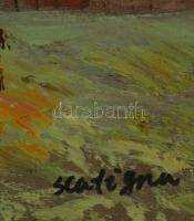 Scafégna jelzéssel: Diadalív. Olaj, vászon, keretben, 40×50 cm