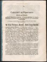 1850 Császári nyíltparancs jövedelemadó előírásáról tárgyában 20p