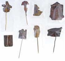 8db klf "Május 1." jelvény és kitűző T:1-,2