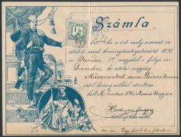 1896 Muraszombat díszes kéményseprő számla / Chimneysweep invoice