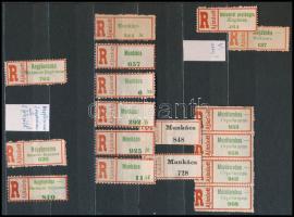 Kárpátalja ajánlási ragjegy gyűjtemény 10 lapos közepes berakóban közte ragjegyek a magyar és csehsz...