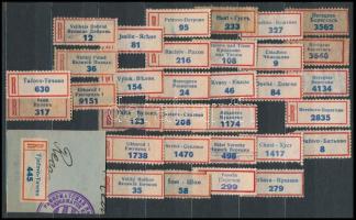 Kárpátalja ajánlási ragjegy gyűjtemény 10 lapos közepes berakóban közte ragjegyek a magyar és csehsz...