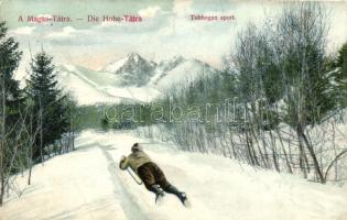 Tátra, Tobbogan sport télen / winter sport tobbogan sleigh (EK)