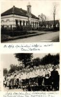 1947 Szalánta, iskola, ünnepi körmenet, népviselet, folklór, photo