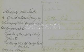 1947 Szalánta, iskola, ünnepi körmenet, népviselet, folklór, photo