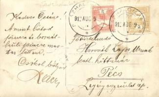 1912 Budapest XXII. Budafok, pincészet, pincemester tanfolyam csoportképe, photo (EK)