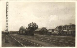 Fiume, Rijeka, Susak; Kolodvor / railway station with locomotive