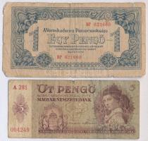 104db-os vegyes pengő tétel, benne Vöröshadsereg Parancsnoksága és Adópengők is, közte egy budapesti...