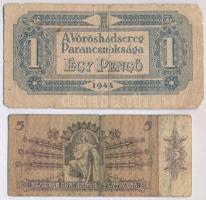 104db-os vegyes pengő tétel, benne Vöröshadsereg Parancsnoksága és Adópengők is, közte egy budapesti...