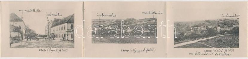 Felsőlövő, Oberschützen; Ágostoni hitvallású evangélikus főgimnázium. Leporellolap iskolákkal és Pol...