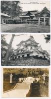 21 db RÉGI japán városképes lap jobbakkal / 21 pre-1945 Japanese town-view postcards with better ones