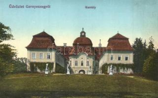 Gernyeszeg, Gornesti; Teleki kastély, Lang Henrik kiadása / castle (kopott sarkak / worn corners)