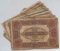1920-1923. 14db-os rossz állapotú korona bankjegy tétel, 50-100-1000 koronás címletek, az 1000K &quo...
