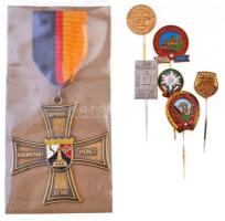 8db-os vegyes túrázó jelvény és kitűző tétel, közte NSZK 1976. "7. Nemzetközi Túranap Roth" T:1-,2 8pcs of various tour badges and pins, including FRG 1976. "7. Int. Volswandertag Roth" C:AU,XF