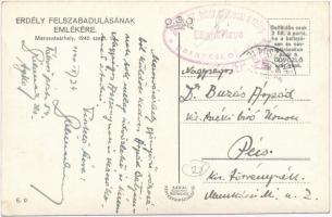 1940 Marosvásárhely, Targu Mures; bevonulás / entry of the Hungarian troops, 'M. kir. IV. teher...