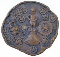 ifj. Szlávics László (1959-) DN "László Szlávics. Budapest. Hungária. VI. Izabella ut. 65." Br névjegyérem (85-90mm) T:2