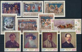 1969-1973 Paintings 4 sets + 3 blocks + 2 stamps, 1969-1973  Festmény motívum 4 klf sor + 3 db blokk + 2 db önálló érték 2 stecklapon