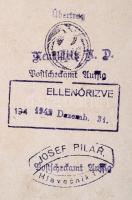 1854 Bábai egyezség, Szend (Szákszend),  3 kr. szignettás papíron, viaszpecséttel, aláírással
