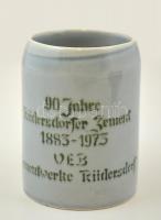 Jubileumi német emlékkorsó, mázas kerámia, jelzés nélkül, hibátlan, m: 12,5 cm