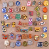 Jugoszlávia 1960-1970. 48db-os kitűző tétel nagyrészt a  horvát területről, Zágráb, Pola, Sziszek városok T:2 Yugoslavia 1960-1970. 48pcs of pins, mainly from the Croatian part with pins from the cities of Zagreb, Pula, Siscia  C:XF