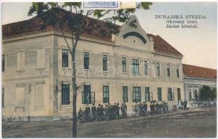 Dunaszerdahely, Dunajská Streda; Okresny úrad / Járási hivatal, Haar Zsigmond kiadása / district office, 1938 Dunaszerdahely visszatért So. Stpl. (EK)