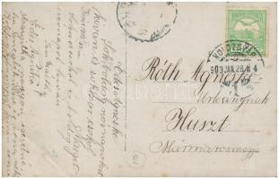 1909 Kolozsvár, Cluj; sétatér, korcsolyapálya korcsolyázókkal, Dunky Fivérek cs. és kir. udv. fényké...