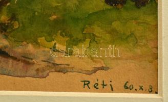 Réti jelzéssel: Duzasztó. Akvarell, papír, 17×24 cm