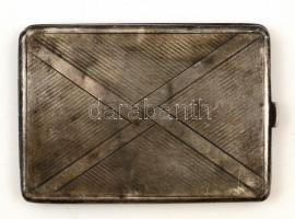 Ezüst(Ag) cigarettatárca, sérülésekkel, jelzett, 11x8 cm, nettó: 129,2 g