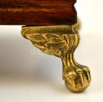 1781 Nagyvárad. Negyedütős barokk asztali óra. Georg Ruppert nagyváradi órás és műszerész jelzett mu...