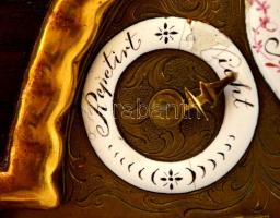 1781 Nagyvárad. Negyedütős barokk asztali óra. Georg Ruppert nagyváradi órás és műszerész jelzett mu...