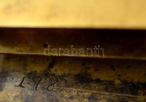 1781 Nagyvárad. Negyedütős barokk asztali óra. Georg Ruppert nagyváradi órás és műszerész jelzett mu...