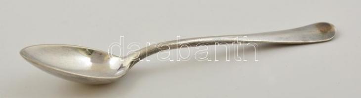 Kávéskanál készlet, fém, jelzett, díszdobozban, h: 12 cm