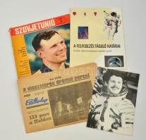 cca 1969-1990 4 db űrhajózással kapcsolatos kiadvány(Esti Hírlap, A felfedezés táguló határai, Szovjetunió, stb.)