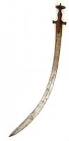 Régi talwar, rozsdás, teljes hossz: 86 cm /  Antique(?) talwar, rusted, full length: 86 cm