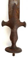 Régi talwar, rozsdás, teljes hossz: 86 cm /

Antique(?) talwar, rusted, full length: 86 cm